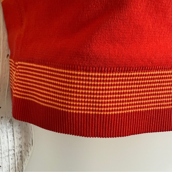 Avia Sports Bra Size Large Red Orange Vented Strappy Athletic Activewear Workout - Picture 5 of 9